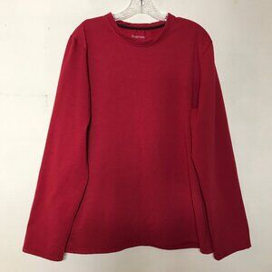 Cuddl Duds Size L Soft Cozy Red Tunic PopoverLounge Casual Sweatshirt Type Top